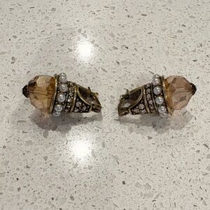 Heidi daus drop earrings with pearl details.